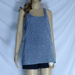 Express Silver and Black Metallic Tunic size L.